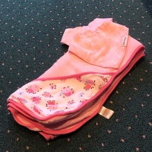 Luvable Friends Pink Floral Baby bath towel